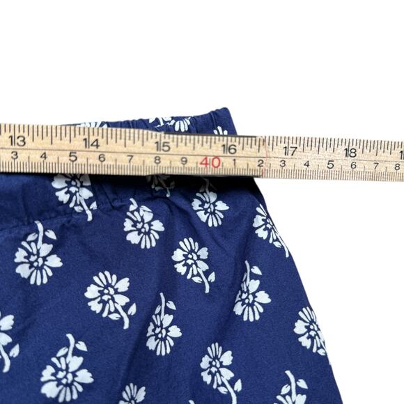 J.Crew Factory 100% Cotton Pajama Set Navy Floral Short Sleeve Button Down | M - Picture 7 of 12